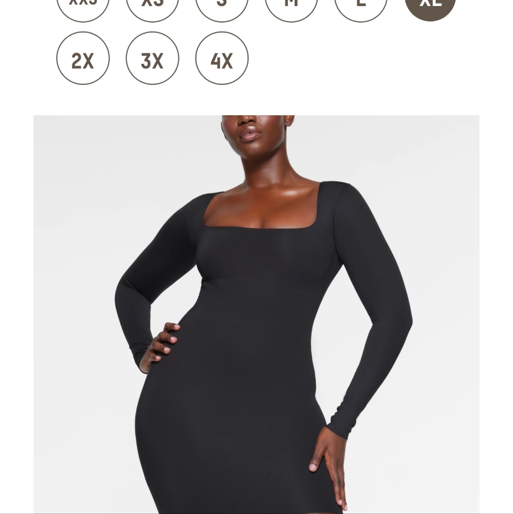 SKIMS NEW Body Long Sleeve Slip Dress L XL  SKIMS PROOF OF PURCHASE
